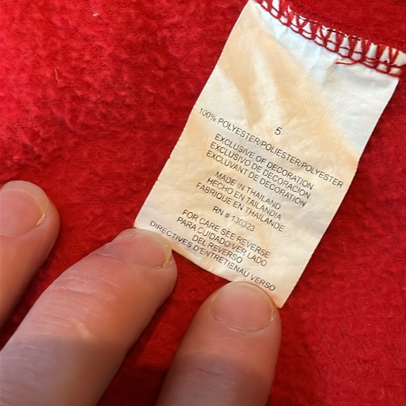 Red fleece jacket 5T girls easy snaps formal dressy - Picture 9 of 10